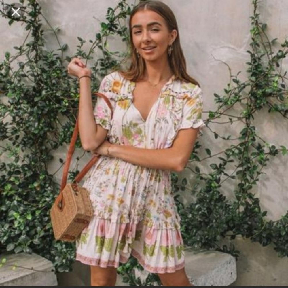 Spell Wild Bloom Mini Cream PlayDress